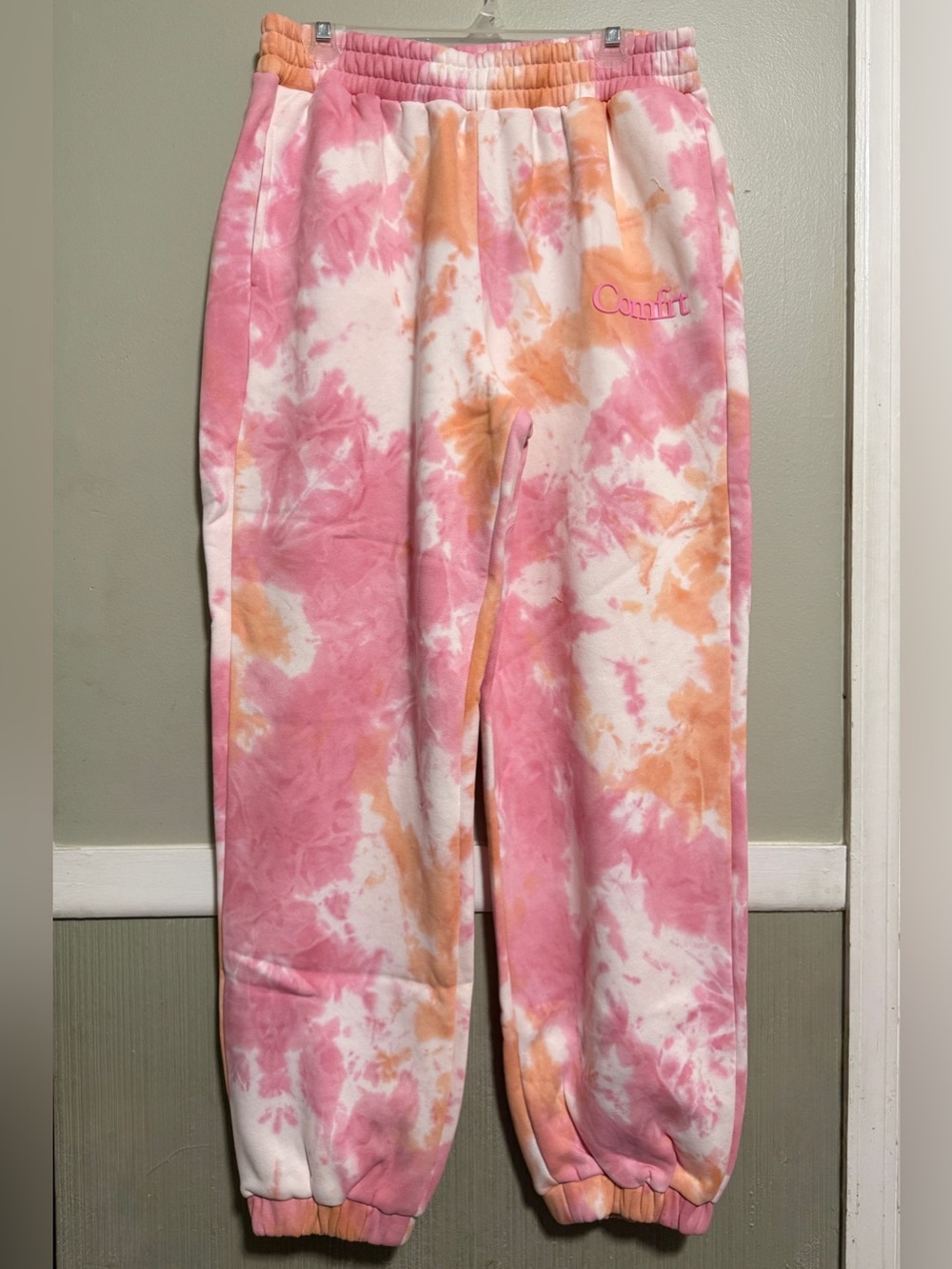 Comfrt Minimalist Zip Hoodie Sweatpants Set in Sunset Large - Picture 5 of 11